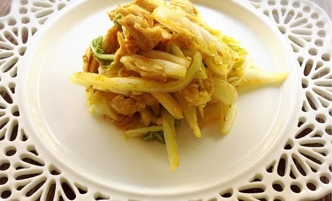 エッセンシア酵素　白菜とささみのカレー胡麻サラダ