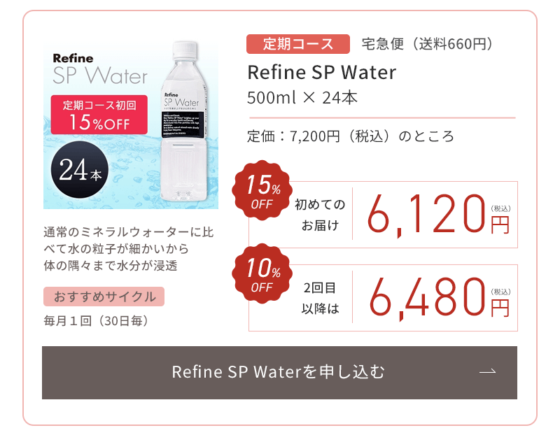Refine SP Water 24�{�Z�b�g��\������