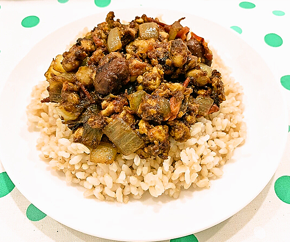 大豆と鶏ひき肉のキーマカレー