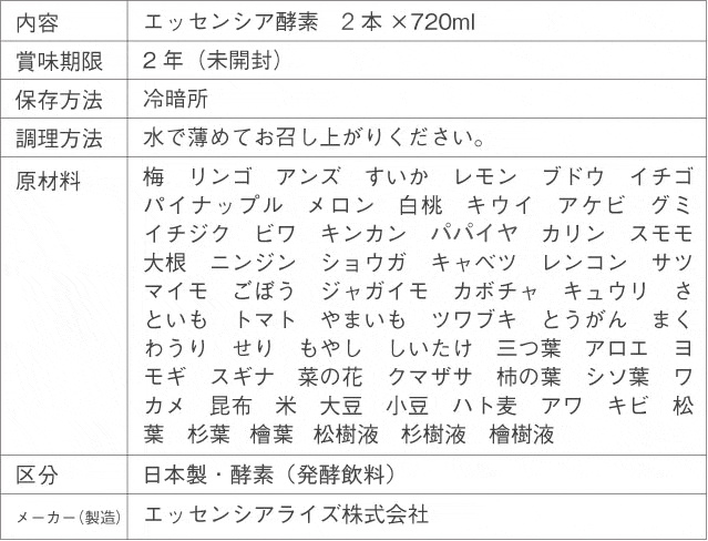 エッセンシア酵素 2本セット